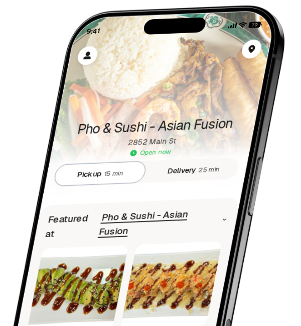 Pho & Sushi - Asian Fusion app preview